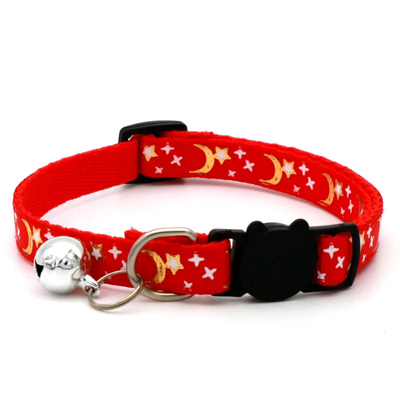 Celestial Quick-Release Cat Collar with Bell