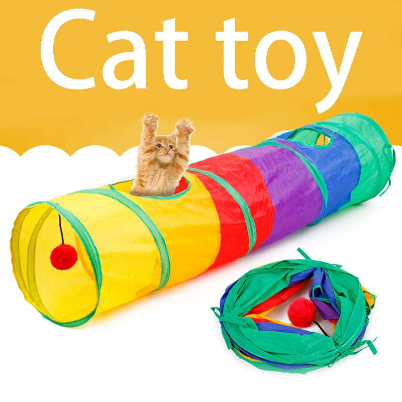 Collapsible Interactive Cat Play Tunnel