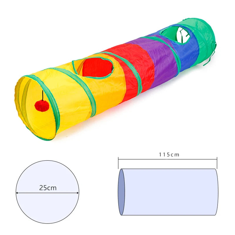 Collapsible Interactive Cat Play Tunnel