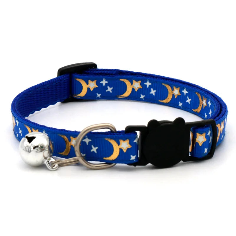Celestial Quick-Release Cat Collar with Bell