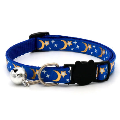 Celestial Quick-Release Cat Collar with Bell