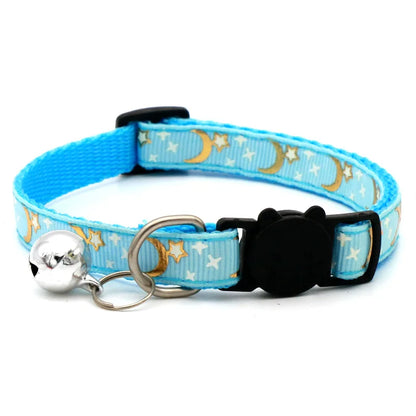 Celestial Quick-Release Cat Collar with Bell