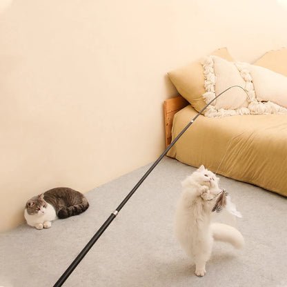 Telescopic Interactive Cat Teaser Wand (1.8m)