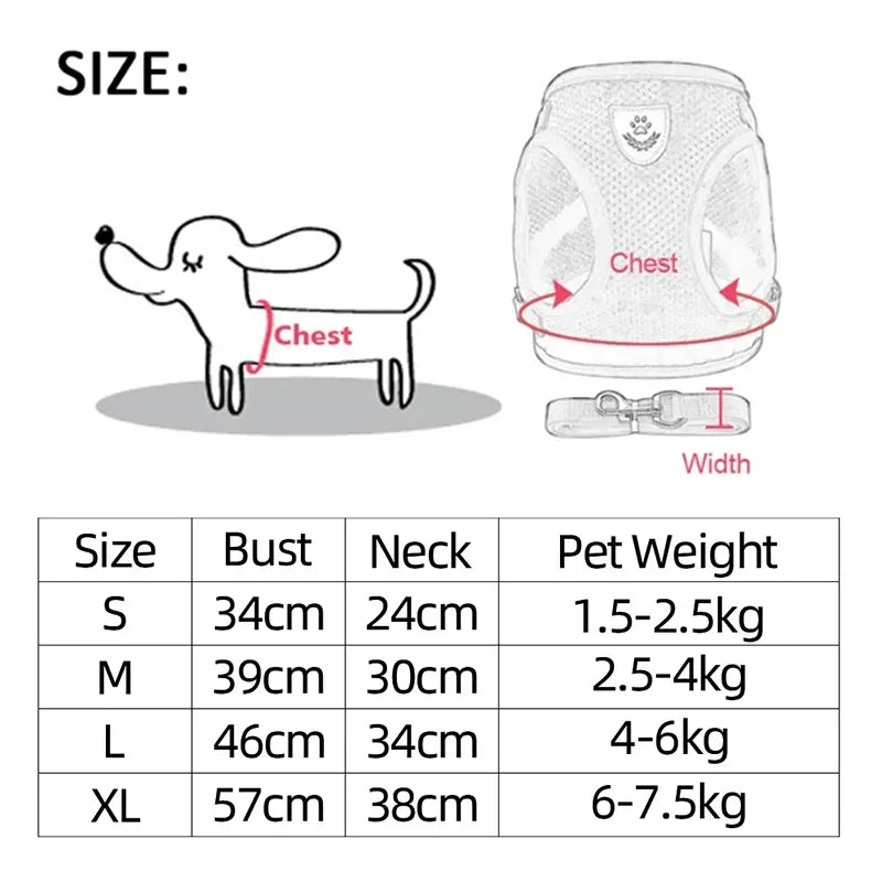 No-Pull Soft Mesh Pet Harness & Lead