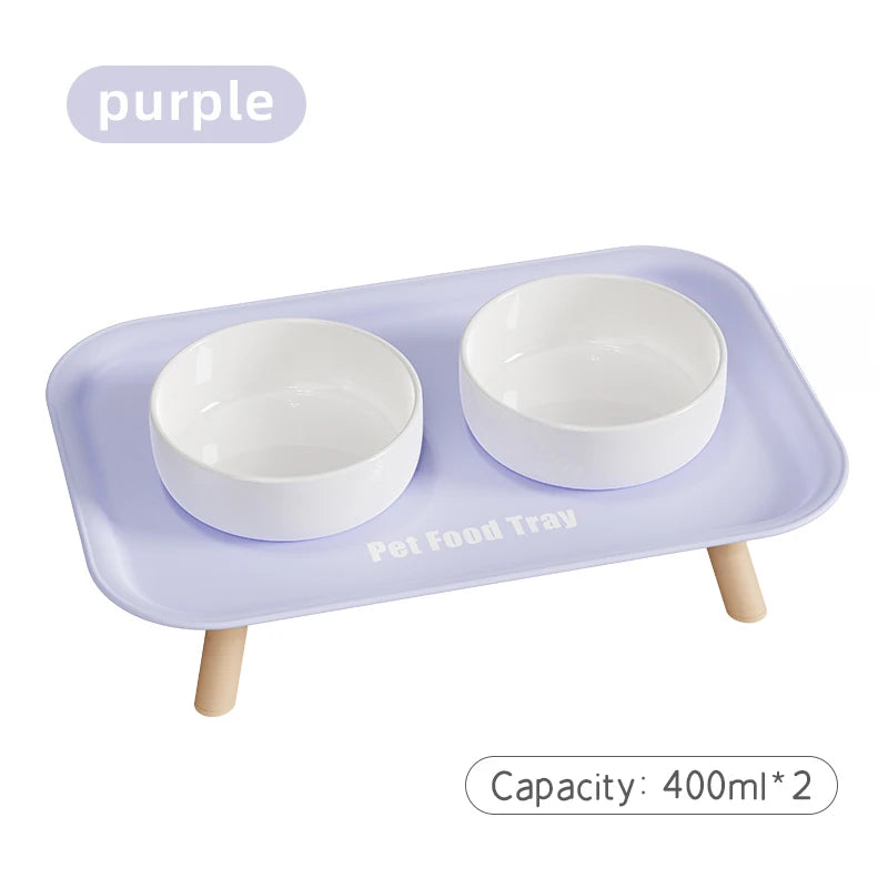 "Dopamine Pet" Colourful Double Feeder