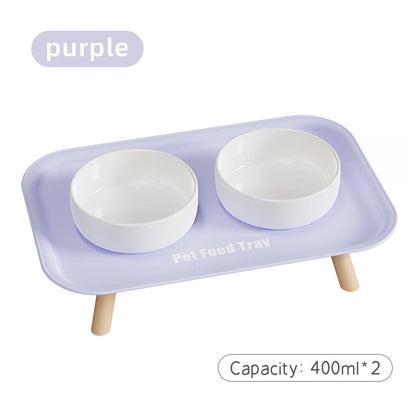 "Dopamine Pet" Colourful Double Feeder