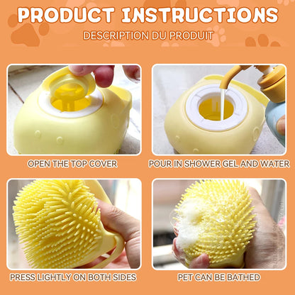 2-in-1 Bath Brush with Shampoo Dispenser