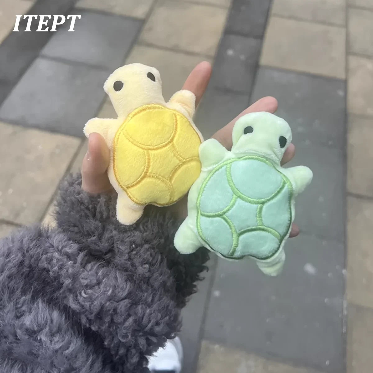 Mini Plush Turtle Puppy Teether