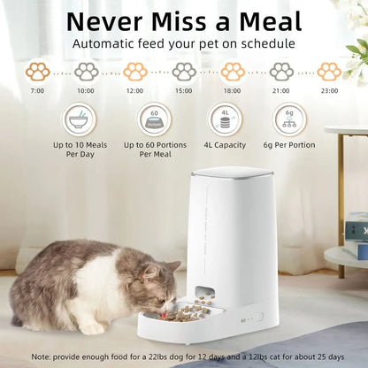 ROJECO Smart Wi-Fi Automatic Pet Feeder