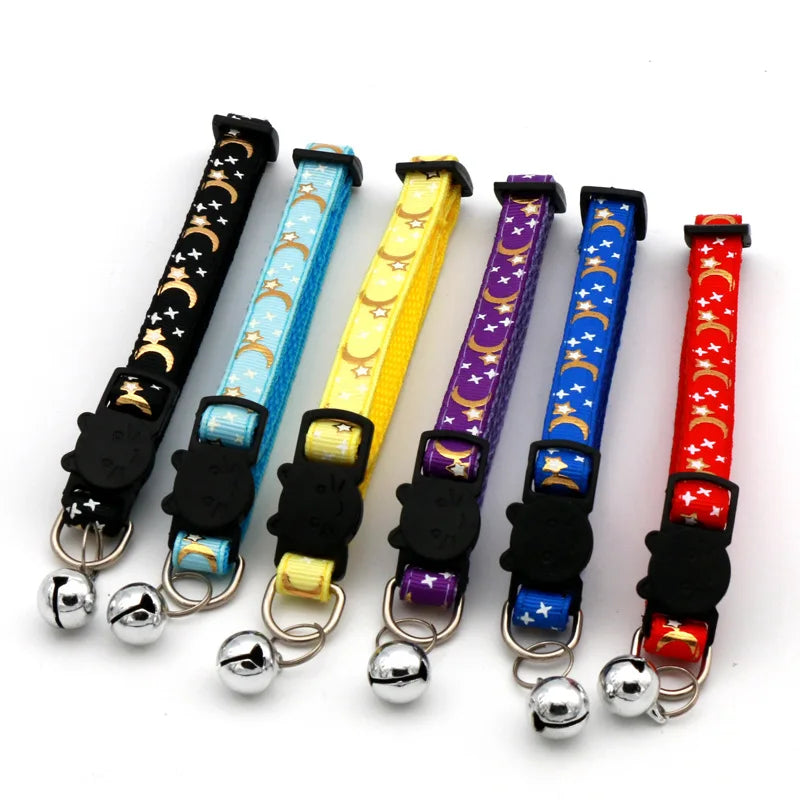Celestial Quick-Release Cat Collar with Bell