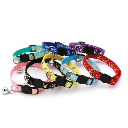 Celestial Quick-Release Cat Collar with Bell