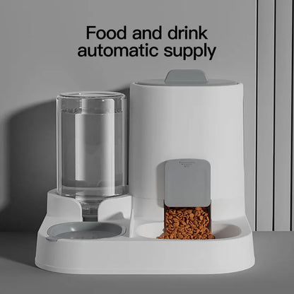 2-in-1 Automatic Gravity Pet Feeder & Waterer