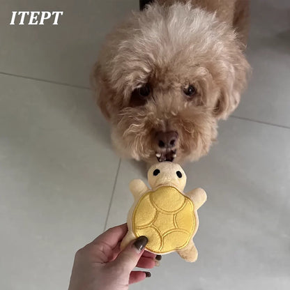Mini Plush Turtle Puppy Teether