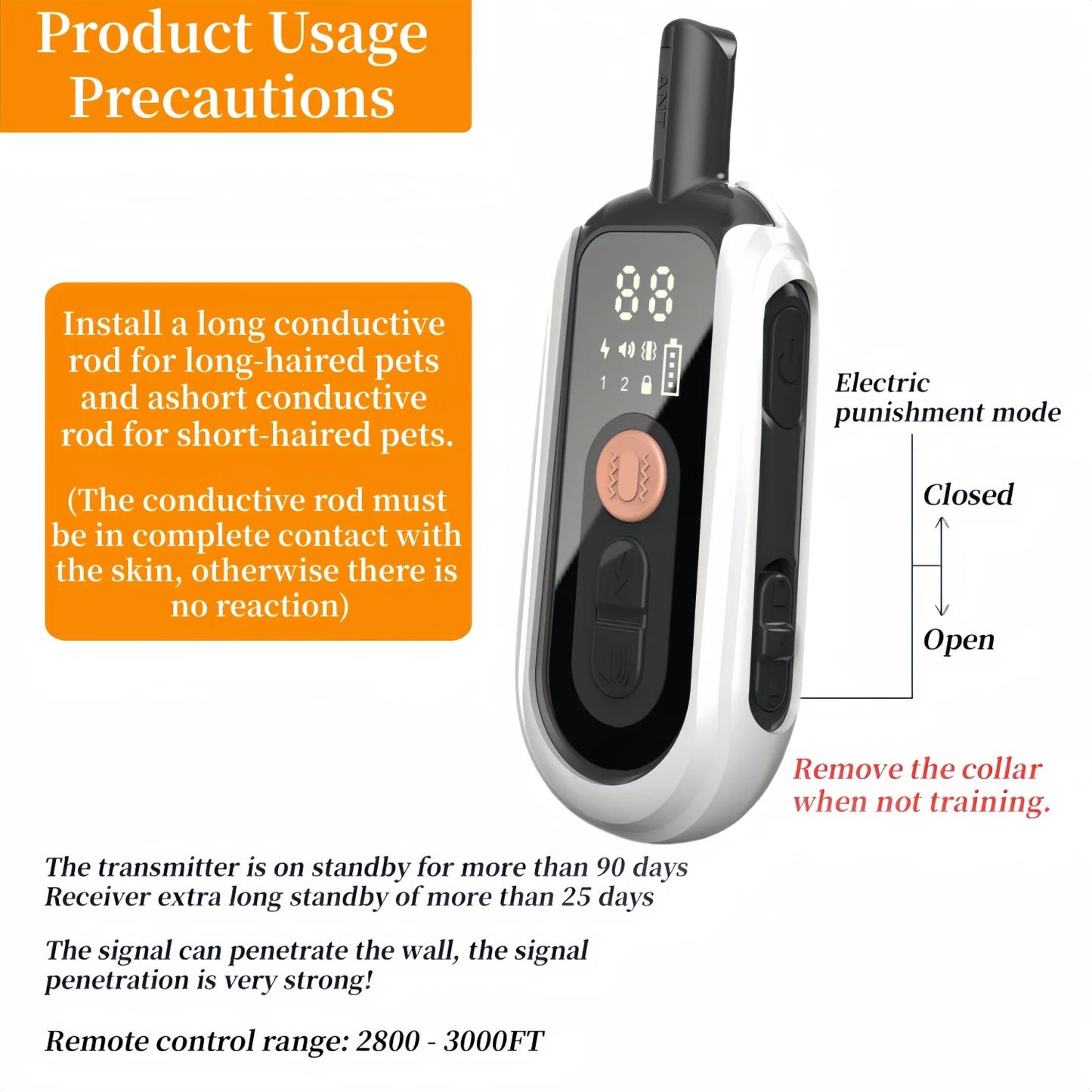 Smart-Control 800m Training Collar (Pro Version)