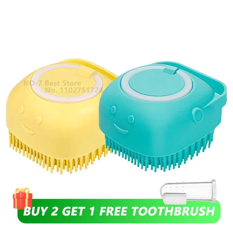 2-in-1 Bath Brush with Shampoo Dispenser