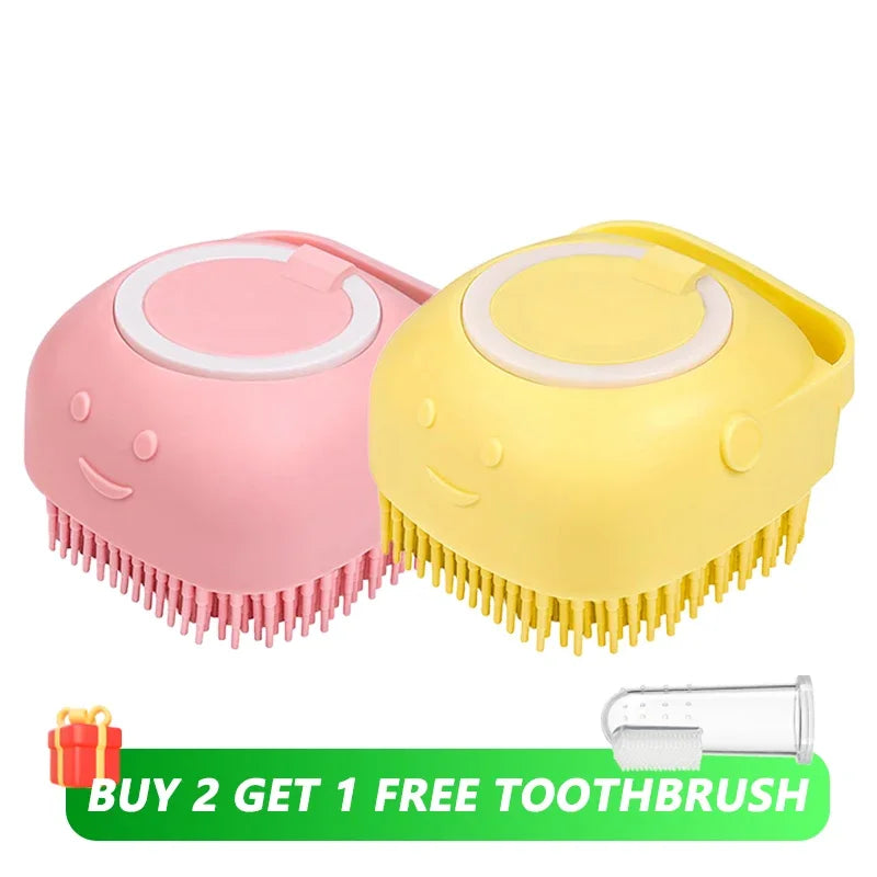 2-in-1 Bath Brush with Shampoo Dispenser