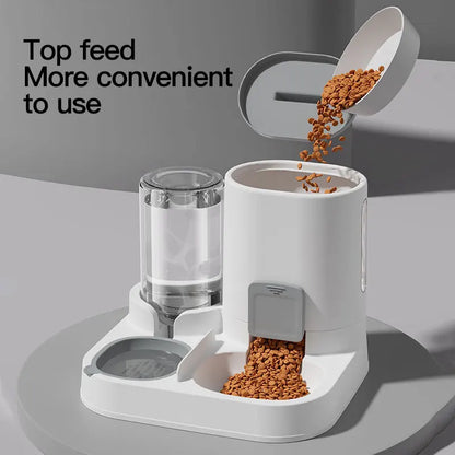 2-in-1 Automatic Gravity Pet Feeder & Waterer