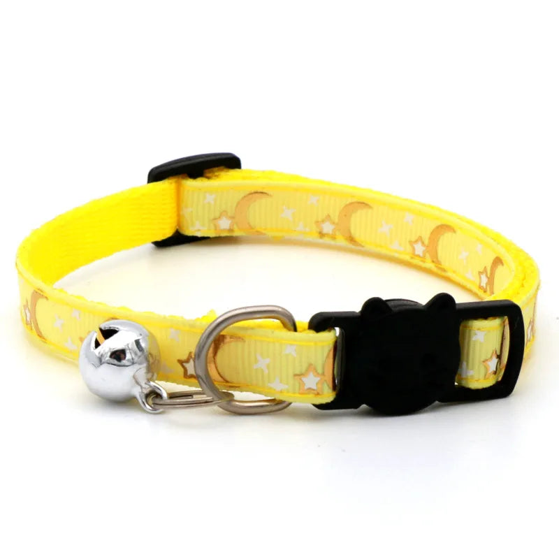 Celestial Quick-Release Cat Collar with Bell