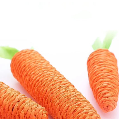 Squeaky Plush Carrot Cat Toy