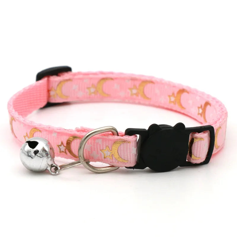Celestial Quick-Release Cat Collar with Bell