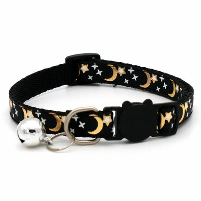 Celestial Quick-Release Cat Collar with Bell