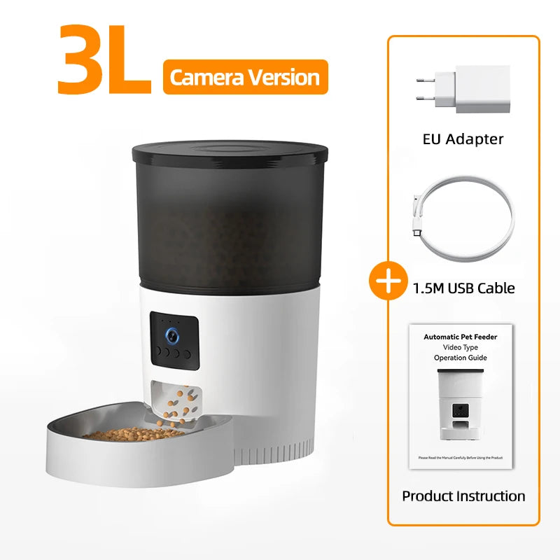 ROJECO Smart Wi-Fi Pet Feeder with HD Camera