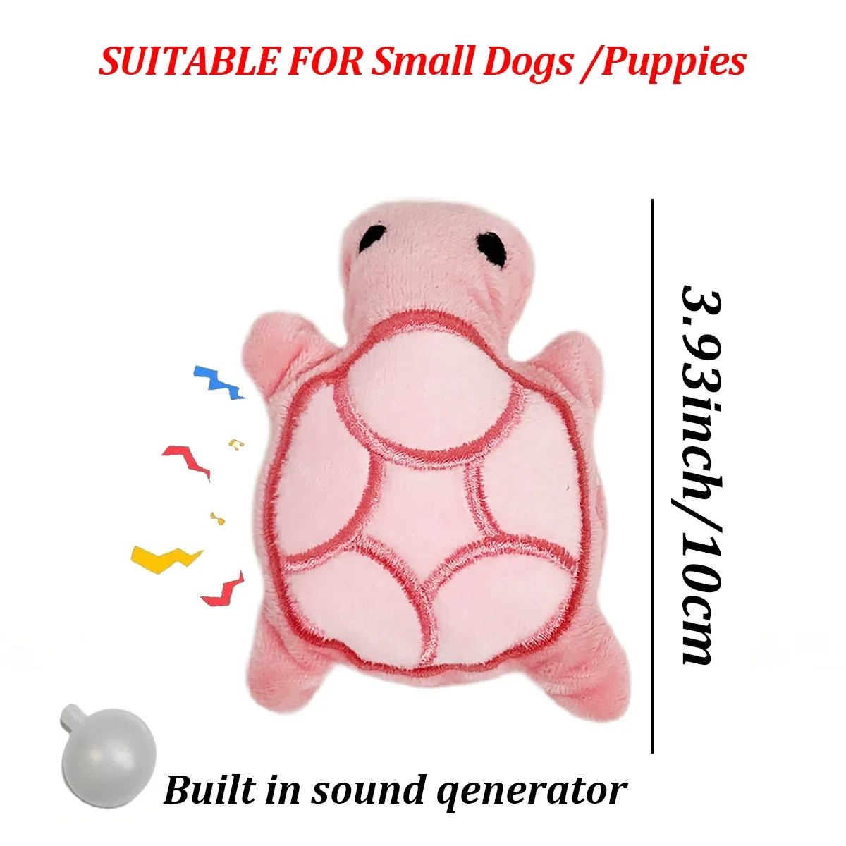 Mini Plush Turtle Puppy Teether