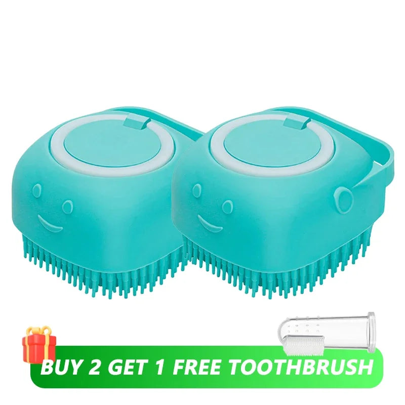 2-in-1 Bath Brush with Shampoo Dispenser