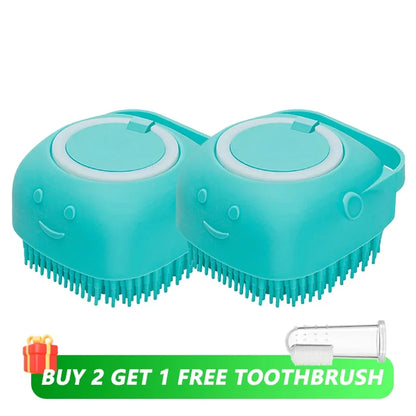 2-in-1 Bath Brush with Shampoo Dispenser