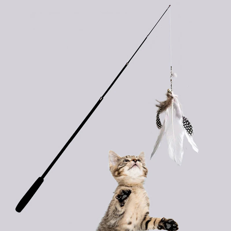 Telescopic Interactive Cat Teaser Wand (1.8m)