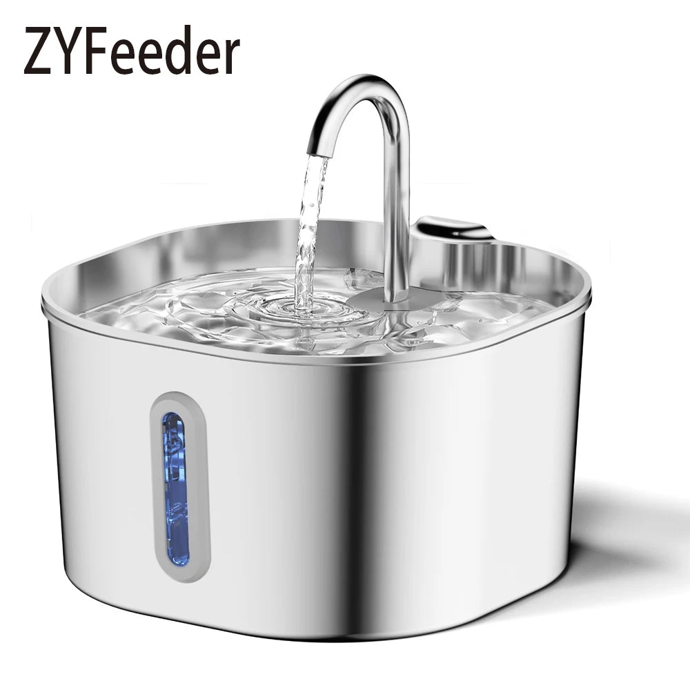 Stainless Steel Pet Water Fountain (2.2L)