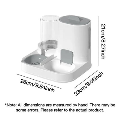 2-in-1 Automatic Gravity Pet Feeder & Waterer