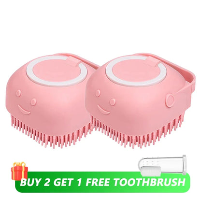 2-in-1 Bath Brush with Shampoo Dispenser