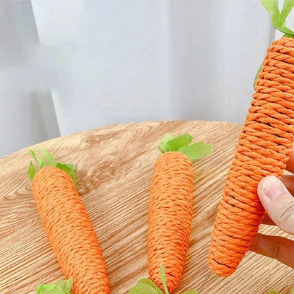 Squeaky Plush Carrot Cat Toy