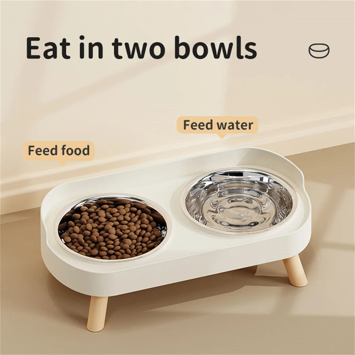 "Dopamine Pet" Colourful Double Feeder